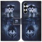 For Samsung Galaxy A05s Coloured Drawing Flip Leather Phone Case(Wolf and Dog) - 1