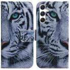 For Samsung Galaxy S24 5G Coloured Drawing Flip Leather Phone Case(Tiger) - 1