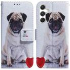 For Samsung Galaxy S24 5G Coloured Drawing Flip Leather Phone Case(Pug) - 1