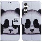 For Samsung Galaxy S24 5G Coloured Drawing Flip Leather Phone Case(Panda) - 1