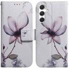 For Samsung Galaxy S24 5G Coloured Drawing Flip Leather Phone Case(Magnolia) - 1