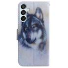 For Samsung Galaxy M15/F15 Coloured Drawing Flip Leather Phone Case(White Wolf) - 3