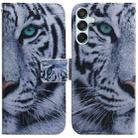 For Samsung Galaxy M15/F15 Coloured Drawing Flip Leather Phone Case(Tiger) - 1