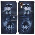 For Samsung Galaxy Xcover7 Coloured Drawing Flip Leather Phone Case(Wolf and Dog) - 1