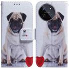 For Realme 11 4G Global Coloured Drawing Flip Leather Phone Case(Pug) - 1