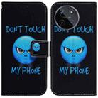 For Realme 11 4G Global Coloured Drawing Flip Leather Phone Case(Anger) - 1