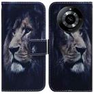 For Realme 11 5G/Narzo 60 India Version Coloured Drawing Flip Leather Phone Case(Lion) - 1