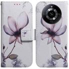 For Realme 11 5G/Narzo 60 India Version Coloured Drawing Flip Leather Phone Case(Magnolia) - 1