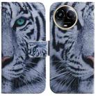 For Realme 11 5G Global Coloured Drawing Flip Leather Phone Case(Tiger) - 1