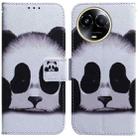 For Realme 11 5G Global Coloured Drawing Flip Leather Phone Case(Panda) - 1