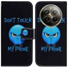 For Realme 12 Pro+ Global Coloured Drawing Flip Leather Phone Case(Anger) - 1