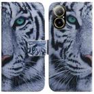 For Realme C67 4G Global Coloured Drawing Flip Leather Phone Case(Tiger) - 1