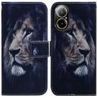 For Realme C67 4G Global Coloured Drawing Flip Leather Phone Case(Lion) - 1