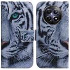 For Realme 12 5G Coloured Drawing Flip Leather Phone Case(Tiger) - 1