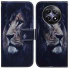For Realme 12 5G Coloured Drawing Flip Leather Phone Case(Lion) - 1