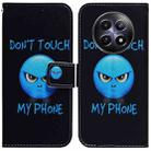 For Realme 12 5G Coloured Drawing Flip Leather Phone Case(Anger) - 1