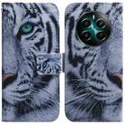 For Realme 12+ Coloured Drawing Flip Leather Phone Case(Tiger) - 1