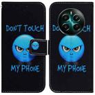 For Realme 12+ Coloured Drawing Flip Leather Phone Case(Anger) - 1