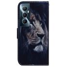 For Realme C65 4G Coloured Drawing Flip Leather Phone Case(Lion) - 3