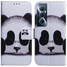 For Realme C65 4G Coloured Drawing Flip Leather Phone Case(Panda) - 1