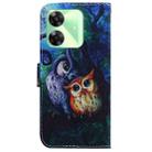 For Realme C61 / C63 / Note 60 Coloured Drawing Flip Leather Phone Case(Oil Painting Owl) - 3