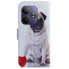 For Realme GT 6 / GT 6T / GT Neo6 Coloured Drawing Flip Leather Phone Case(Pug) - 3