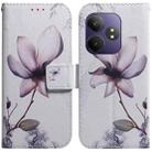 For Realme GT 6 / GT 6T / GT Neo6 Coloured Drawing Flip Leather Phone Case(Magnolia) - 1