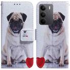 For Realme C75 Coloured Drawing Flip Leather Phone Case(Pug) - 1