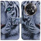 For Realme 13+ Global Coloured Drawing Flip Leather Phone Case(Tiger) - 1