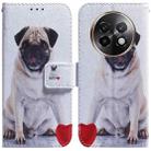 For Realme 13+ Global Coloured Drawing Flip Leather Phone Case(Pug) - 1