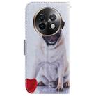 For Realme 13+ Global Coloured Drawing Flip Leather Phone Case(Pug) - 3