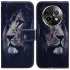 For Realme 13+ Global Coloured Drawing Flip Leather Phone Case(Lion) - 1