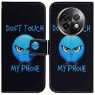 For Realme 13+ Global Coloured Drawing Flip Leather Phone Case(Anger) - 1