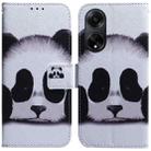 For OPPO A98 5G / F23 5G India Coloured Drawing Flip Leather Phone Case(Panda) - 1