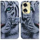 For OPPO A59 5G / A2M Coloured Drawing Flip Leather Phone Case(Tiger) - 1