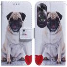 For OPPO A60 4G Coloured Drawing Flip Leather Phone Case(Pug) - 1