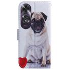 For OPPO A60 4G Coloured Drawing Flip Leather Phone Case(Pug) - 3