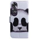 For OPPO A60 4G Coloured Drawing Flip Leather Phone Case(Panda) - 3