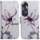 For OPPO A60 4G Coloured Drawing Flip Leather Phone Case(Magnolia) - 1