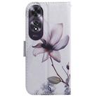 For OPPO A60 4G Coloured Drawing Flip Leather Phone Case(Magnolia) - 3