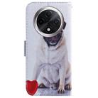 For OPPO A3 Pro 5G Coloured Drawing Flip Leather Phone Case(Pug) - 3