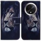 For OPPO A3 Pro 5G Coloured Drawing Flip Leather Phone Case(Lion) - 1