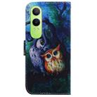 For OPPO K12x Coloured Drawing Flip Leather Phone Case(Oil Painting Owl) - 3