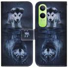 For OPPO K12x Coloured Drawing Flip Leather Phone Case(Wolf and Dog) - 1