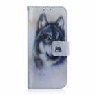 For OPPO Reno12 5G Global Coloured Drawing Flip Leather Phone Case(White Wolf) - 2