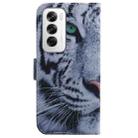 For OPPO Reno12 5G Global Coloured Drawing Flip Leather Phone Case(Tiger) - 3