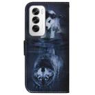 For OPPO Reno12 5G Global Coloured Drawing Flip Leather Phone Case(Wolf and Dog) - 3