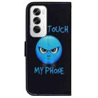 For OPPO Reno12 5G Global Coloured Drawing Flip Leather Phone Case(Anger) - 3