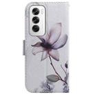 For OPPO Reno12 5G Global Coloured Drawing Flip Leather Phone Case(Magnolia) - 3