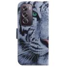 For OPPO Reno12 Pro 5G Global Coloured Drawing Flip Leather Phone Case(Tiger) - 3